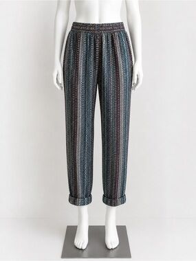 Jessica Simpson Boho Tribal Capri Pants | Relaxed Fit | Size M High Rise